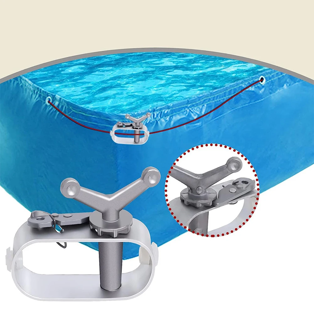 نظام ونش الكابل لشد الحبل، توافق حمام السباحة متعدد الاستخدامات، مكونات سهلة التركيب لحمامات السباحة فوق الأرض، سلامة الشتاء #3