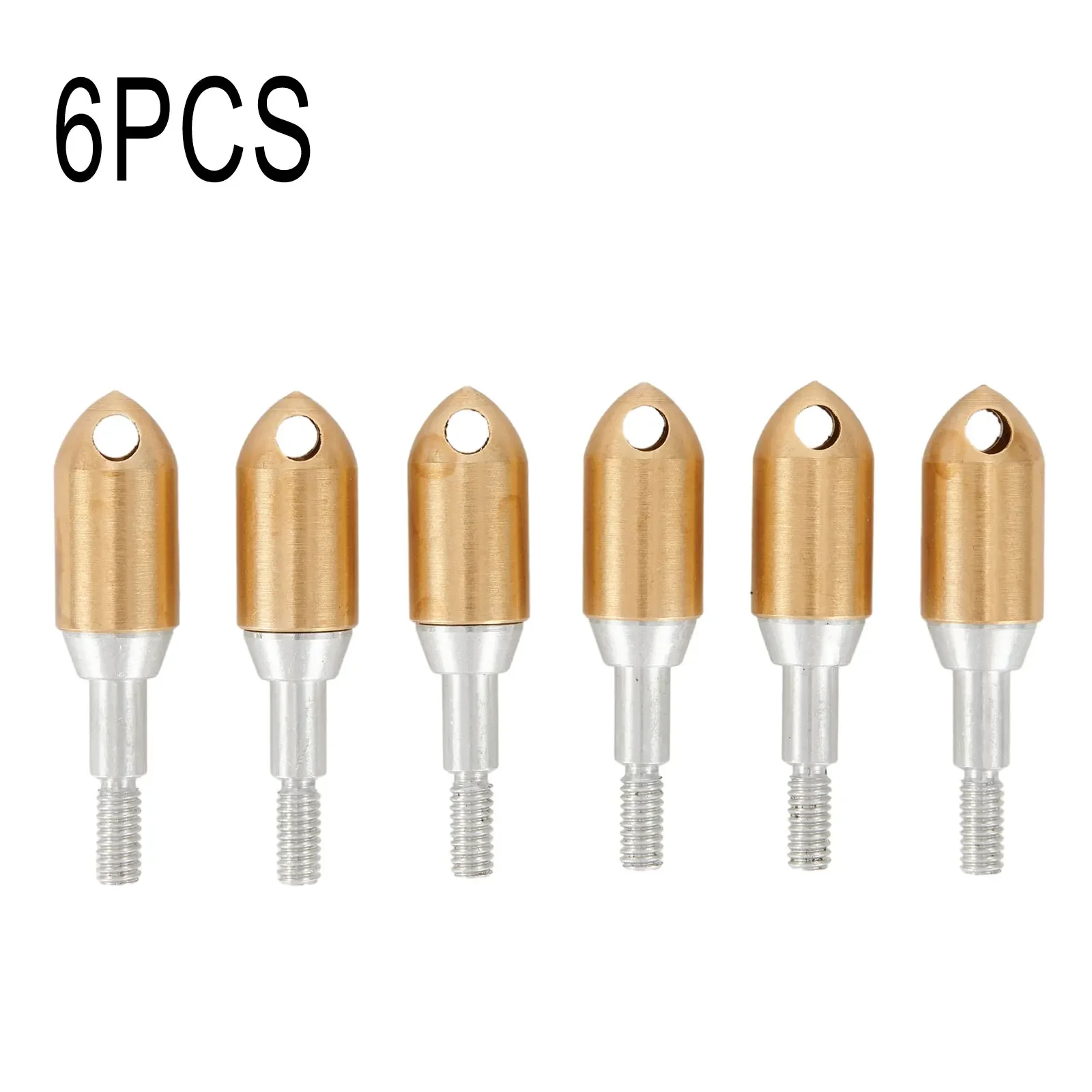 6 Pcs -Archery Arrow Accessories -Archery Equipment Copper Signal Whistle Screw Tips -Arrowhead Broadheads  ﻿ ﻿