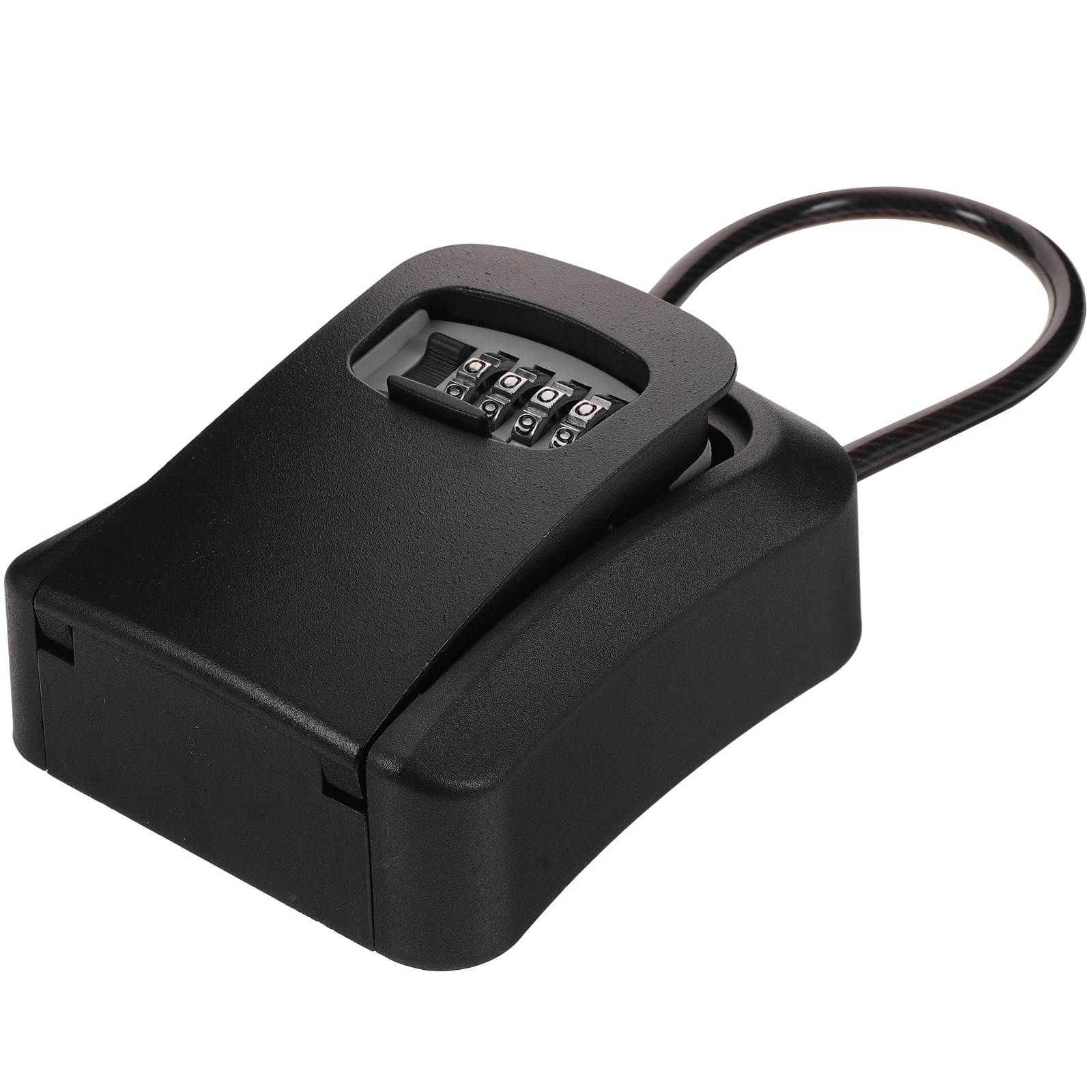 

Zinc Alloy Box Steel Wire Hooks 10000 Code Combinations Wall Mount Outdoor Security Lock Box Combination Lock for Keys