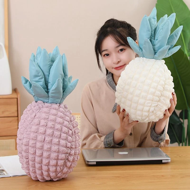 50cm 대형 파인애플 창의적인 봉제 인형 대형 부드러운 파인애플 식물 베개 과일 인형 어린이 생일 선물로
