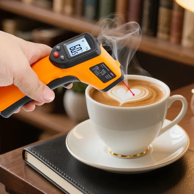 New Infrared Thermometer Handheld Temperature Gun Non-Contact Laser Heat Tester -50-400°C for Industrial Home Automobile Use