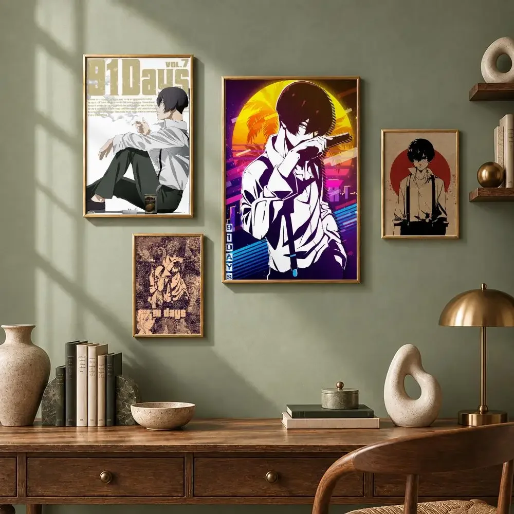 Classic Anime 91 DaysS Poster HD Self-Adhesive No Residue After Removal Ideal for All Kinds of Wall Decor