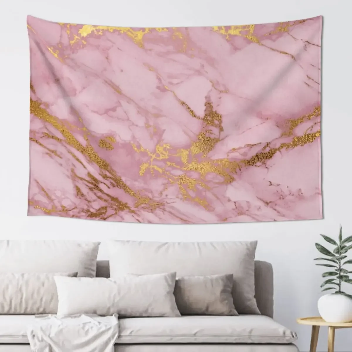 

Pastel Pink and Gold Foil Marble Print Tapestry Luxury Living Room Decoration Aesthetic Home Decor House Decoration Tapestry
