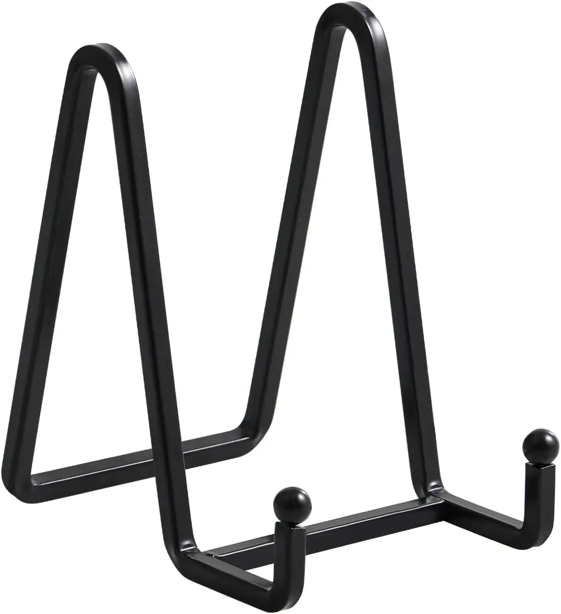 

4.5" Metal Plate Stand - Black Iron Easel for Display Pictures, Frames, Books, Plates - 1 Pack