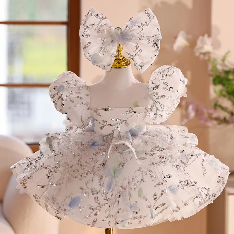 Children High End Evening Princess Ball Gown Girls Fashion Birthday Party Piano Performance Dress y1583