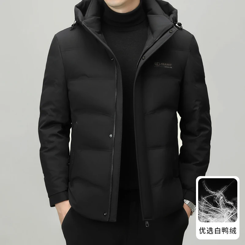 mens thicken warm parkas 2024  arrival winter jackets 90% white duck down jacket, winter down coat fashion hooded parka for men