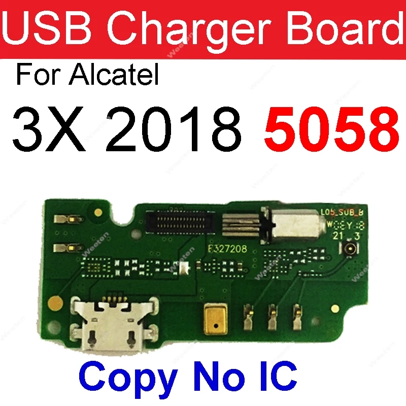 USB Charging Port Board For Alcatel 3 5052 5 5086 A5 5085 3X 5058 3X 2019 5048 1V 2019 5001 1S 2019 5024 5024F USB Charger Board