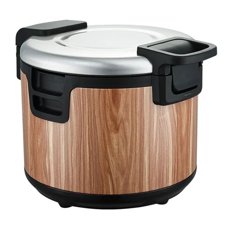 Grano di legno pentola elettrica per la conservazione del calore riso sushi mensa plug-in commerciale di grande capacità 32L litri