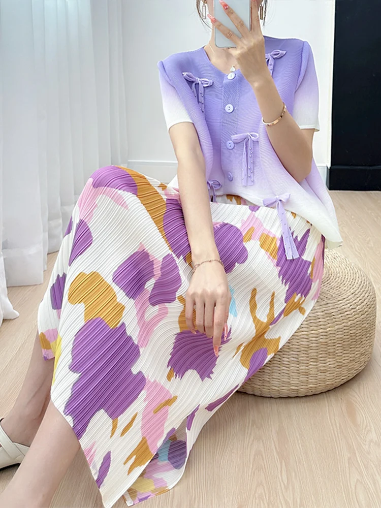 

Comfortable Elegant Women's Pleated Slim Fit Skirt Style Summer New Arrival Versatile Mid-Length Silk Blend Fashion