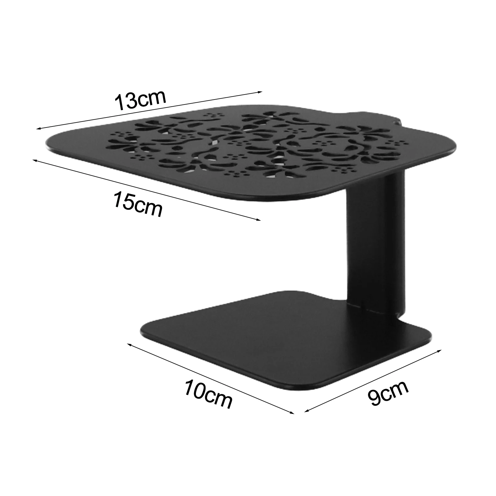 ブラックエスプレッソマシンホルダー高さ調節可能なコーヒーラックスケールホルダーポータブルスケールスタンドコーヒーマシンとの互換性