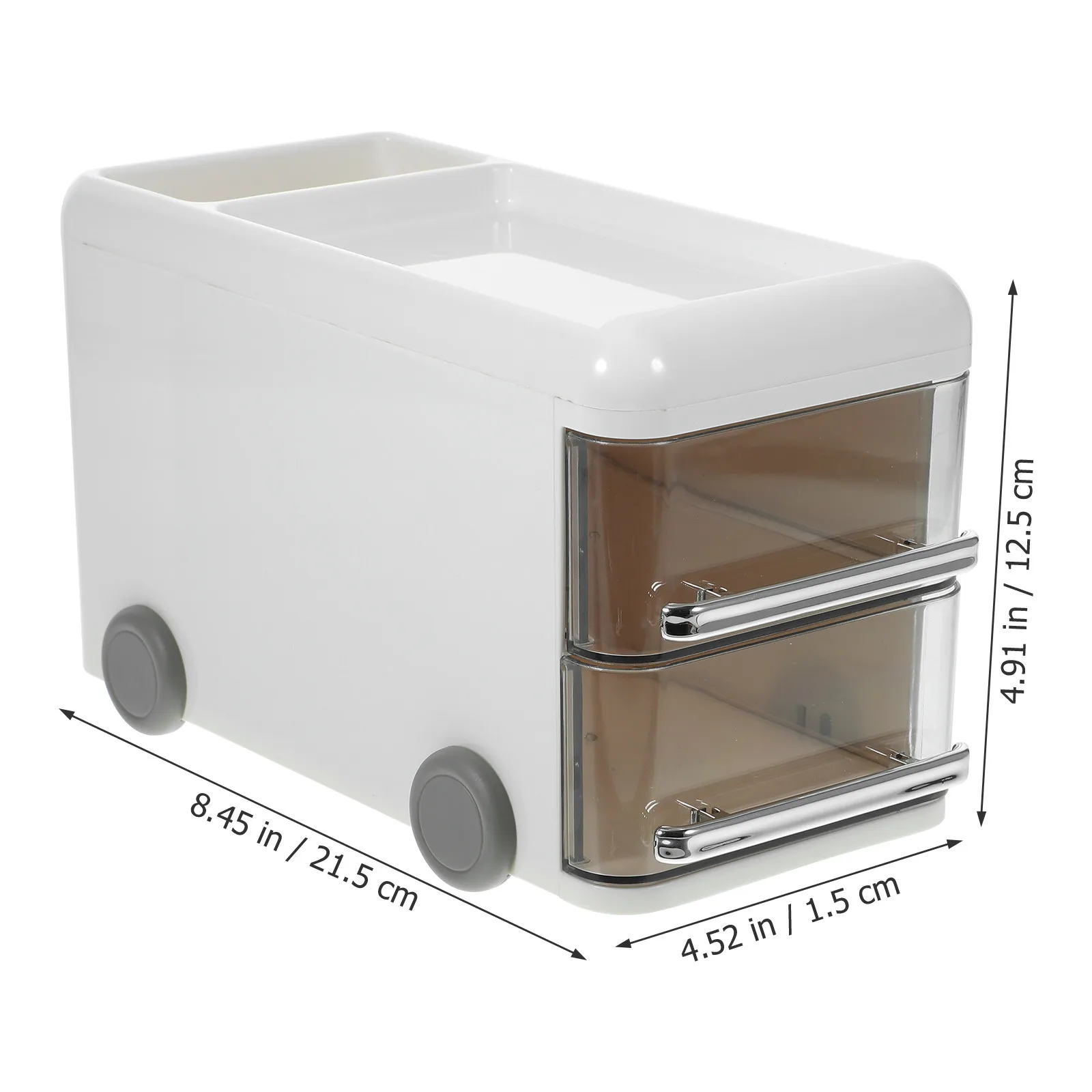 Double-Layer Bus Shape Pen Holder Desktop Organizer Plastic Stationery Storage Rack Multipurpose Desk Organizer for Office