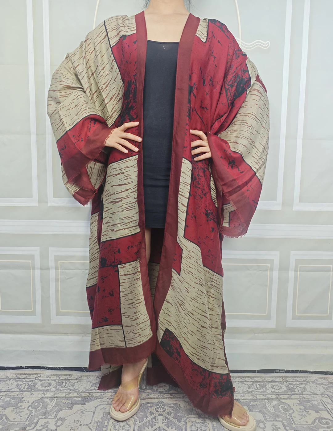 

Kuwait Fashion Beach Wear Long Cardigans For Women Comfortable Kimonos Free Size African Lady Bikini Cover Up Muslim Robe