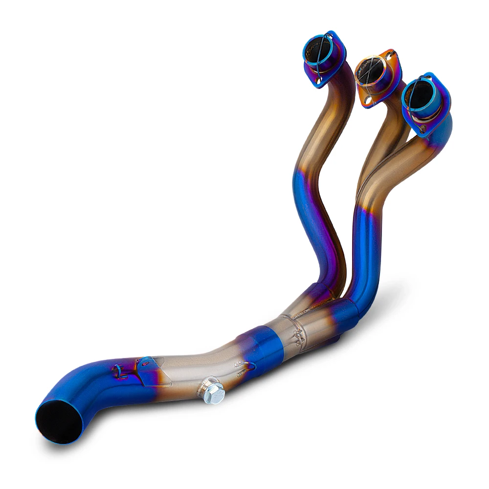 Slip on Tube Modify for Yamaha MT09 FZ09 XSR900 2014-2020 Motorcycle Exhaust System Stainless Blue 51mm Front Link Pipe Escape