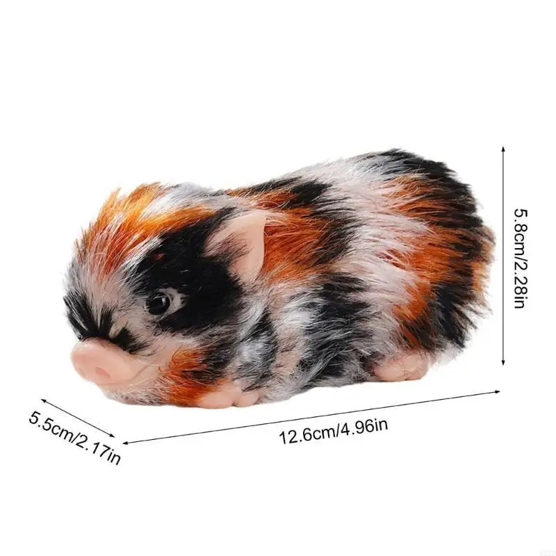 

Q22D Simulation Furs Pig Dolls Life Like Animal Figurine Educational Pet Raise Toy