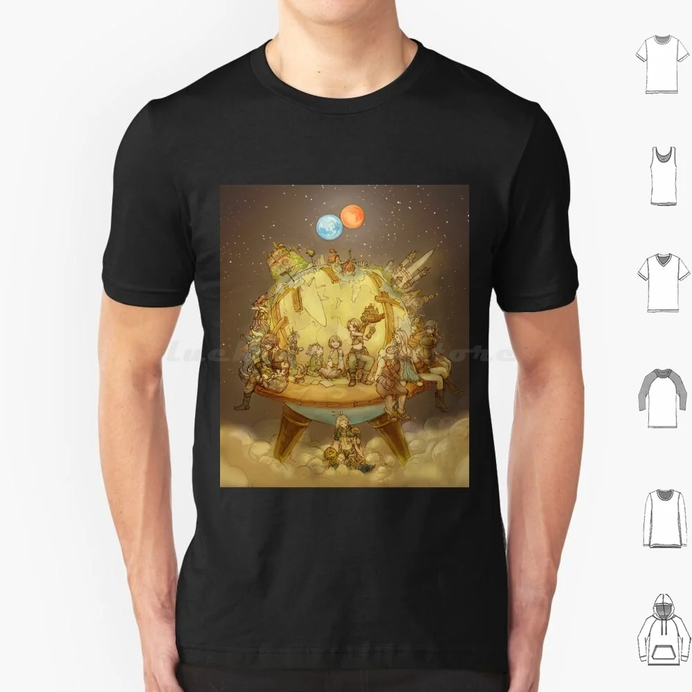 Fantasy World 9 T Shirt Big Size 100% Cotton Vivi Chocobo Fantasy Ff9 Ffix Final Fantasy Wizard Black Mage Ornitier Mage Zidane