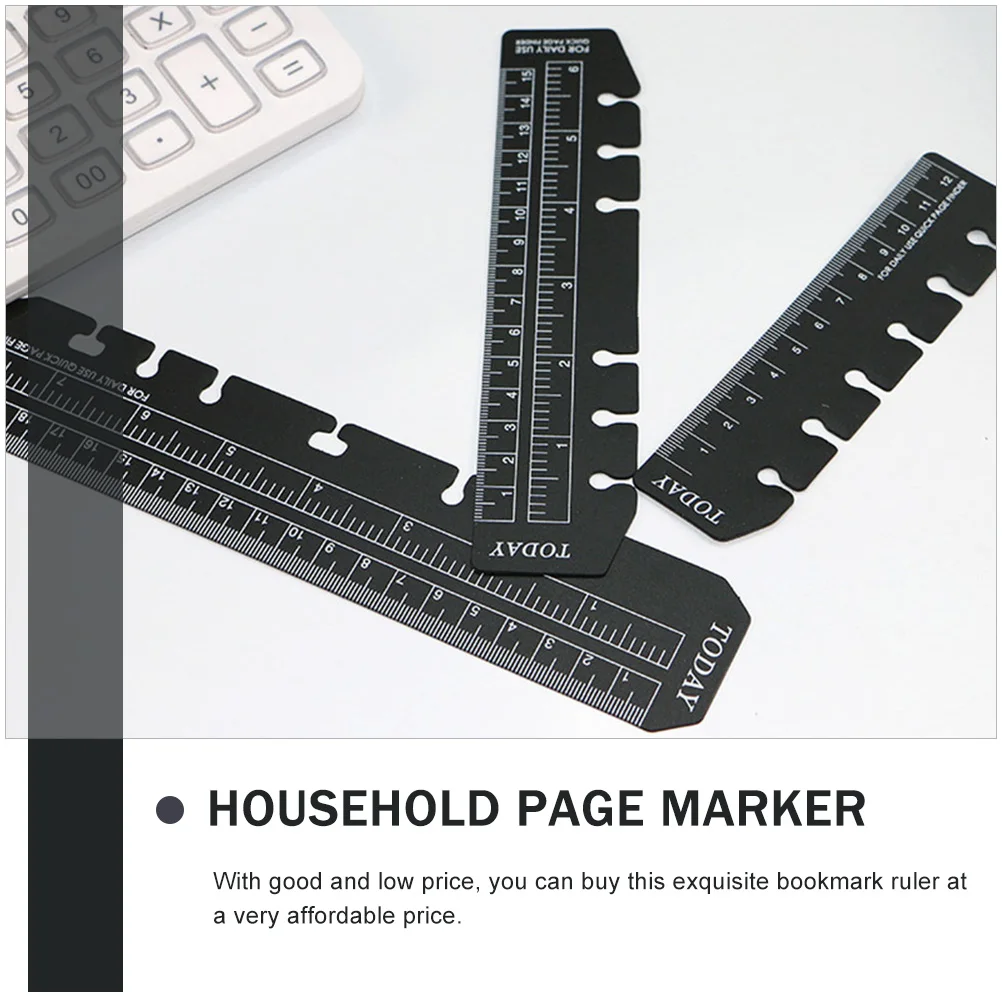 18Pcs Portable Page Ruler Exquisite Design Thin Light Book Accessory Household Bookmark Ruler Planner Bookmark
