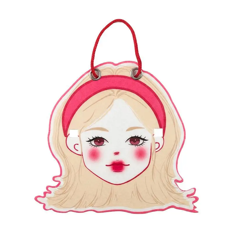 Wandhängender Brillenhalter aus Filz mit Haarklammerhalterung, Cartoon-Design, platzsparend, Kawaii-Brillenregal für das Badezimmer – Detail 2