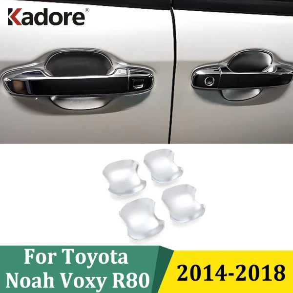 

Для Toyota Noah Voxy R80 2014 2015 2016 2017 2018 хромированная боковая ручка двери, чаша, накладка, защитная накладка, внешние аксессуары автомобиля