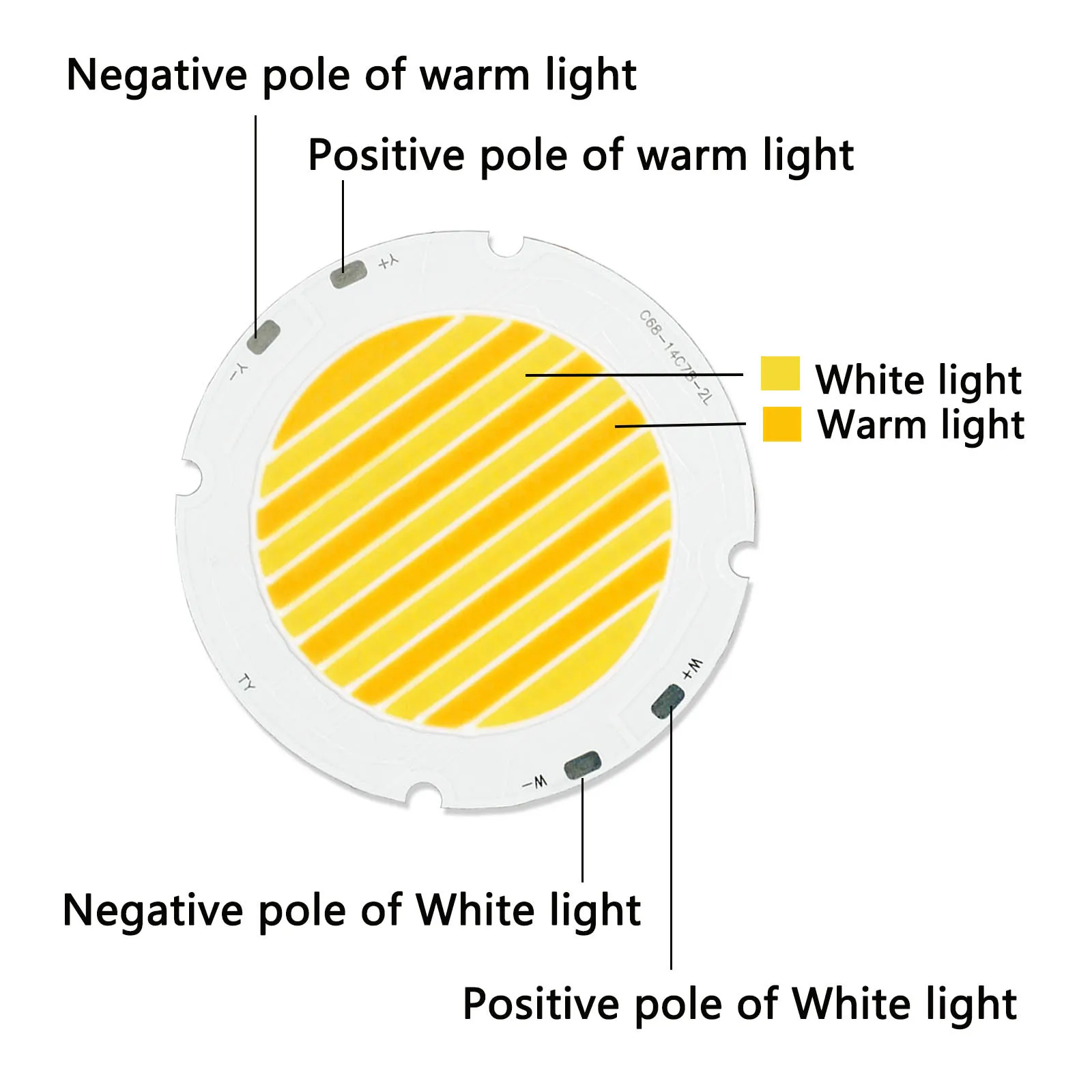 100W High Power Driver+LED COB Chip LED Bead Bicolor Bulb Warm/White Light Suit CRI 95 Spotlight Photography Fill Light