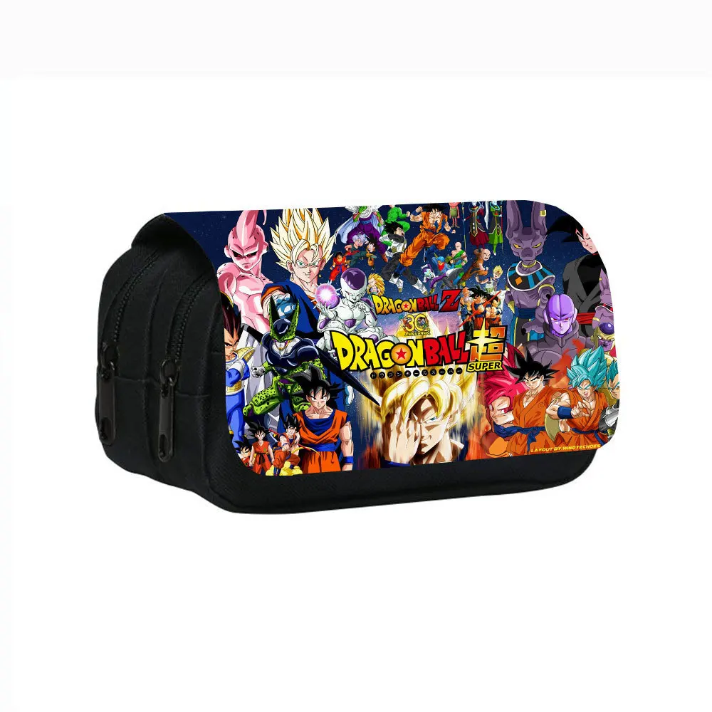 Dragon Ball Goku Anime Pencil Case Big Pencil Bags Stationery Pen Case For Boys Trousse Double Layer School Pencil Case