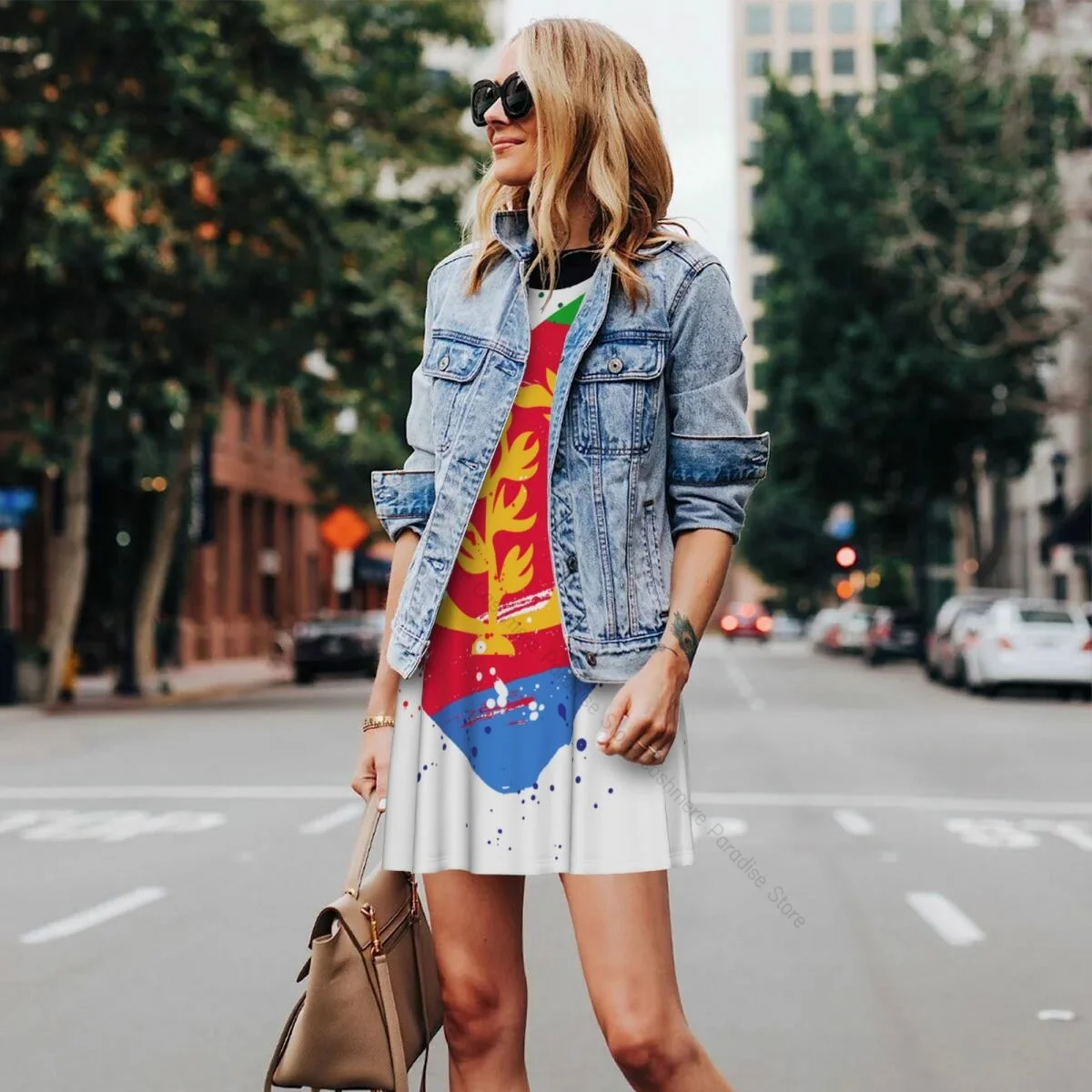 Zomerjurken voor dames Casual mouwloze jurk Eritrea Heart Tank-overgooiers met zakken