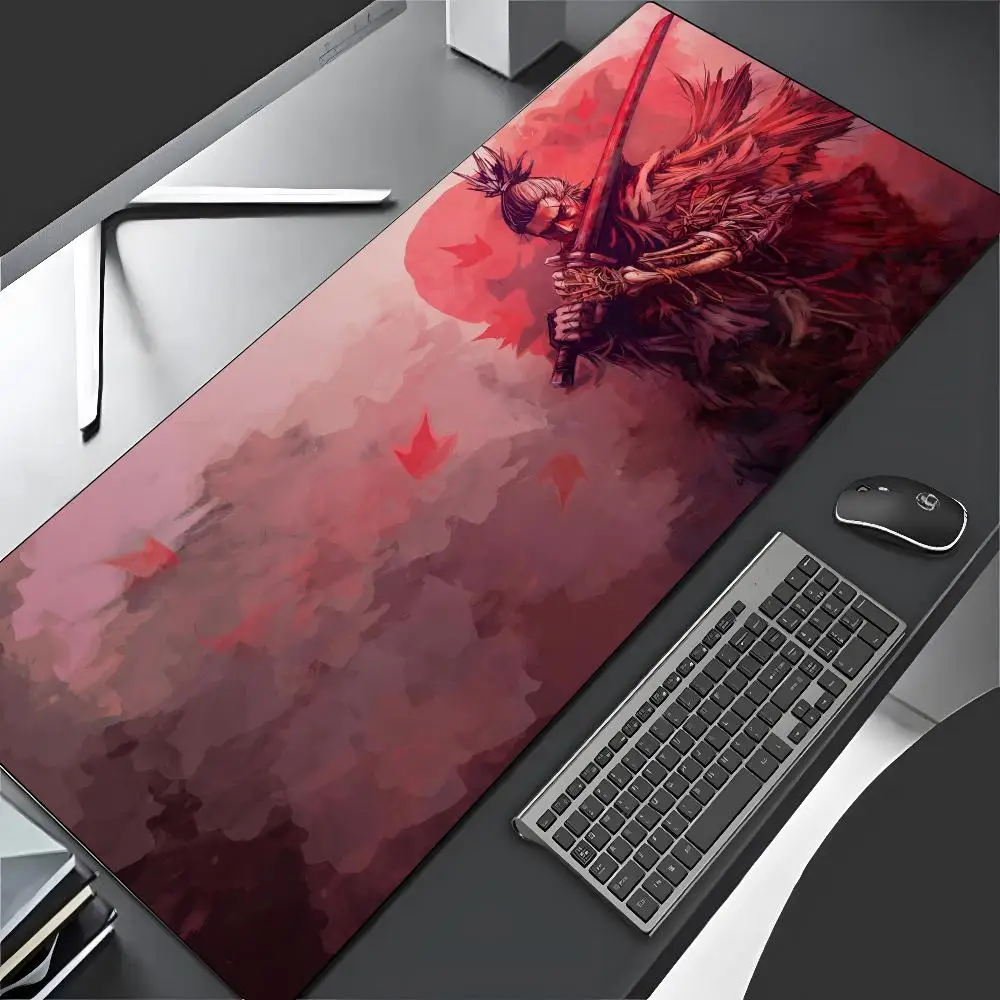 Samurai Warrior Mouse Pad Cartoon Lockedge Large Gaming Pad Computer Gamer Keyboard Mat Desk Mousepad PC Desk Pad