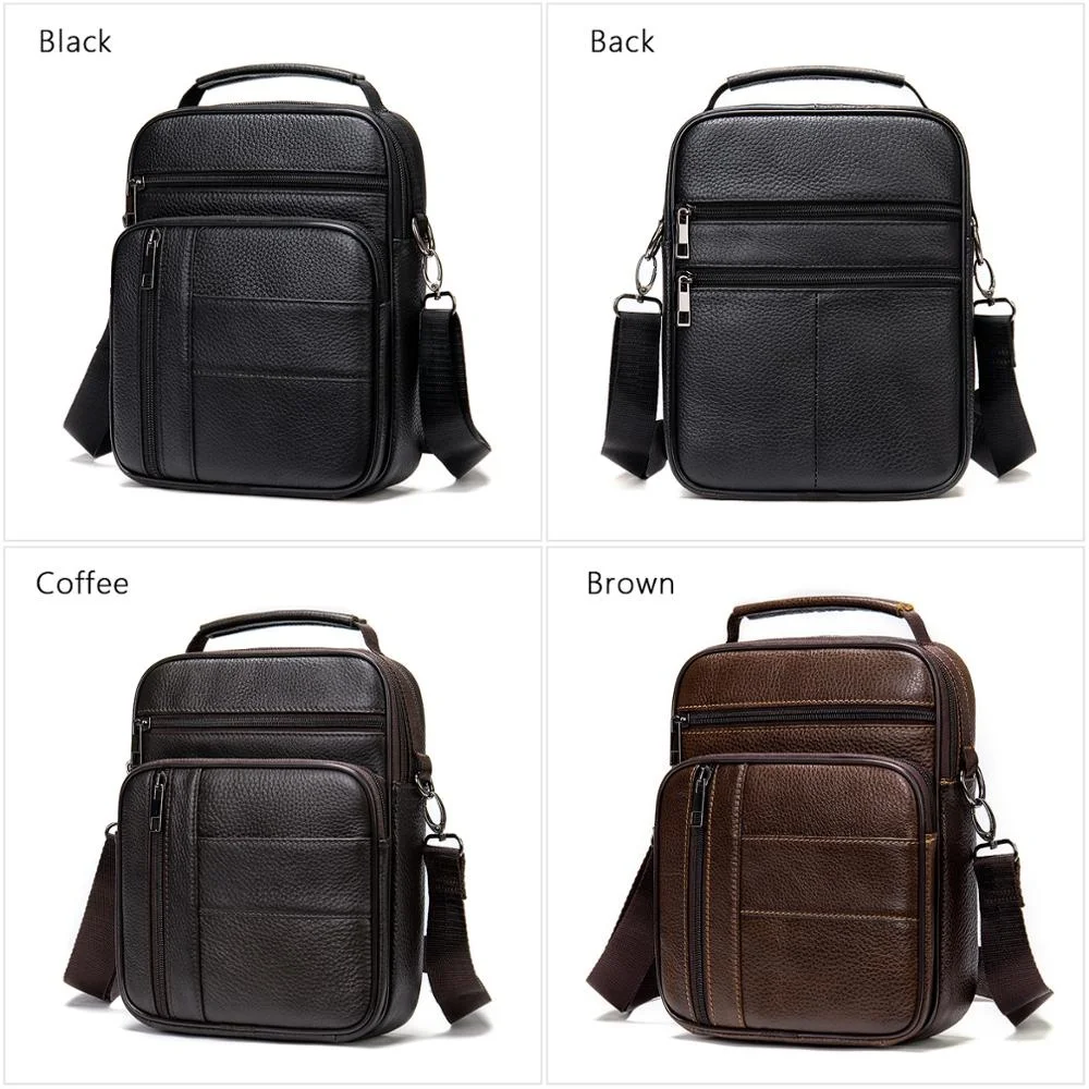 

Men's leather Casual Shoulder Bag handbag Vintage Crossbody s For Men genuine Man Messenger s Tote 7457