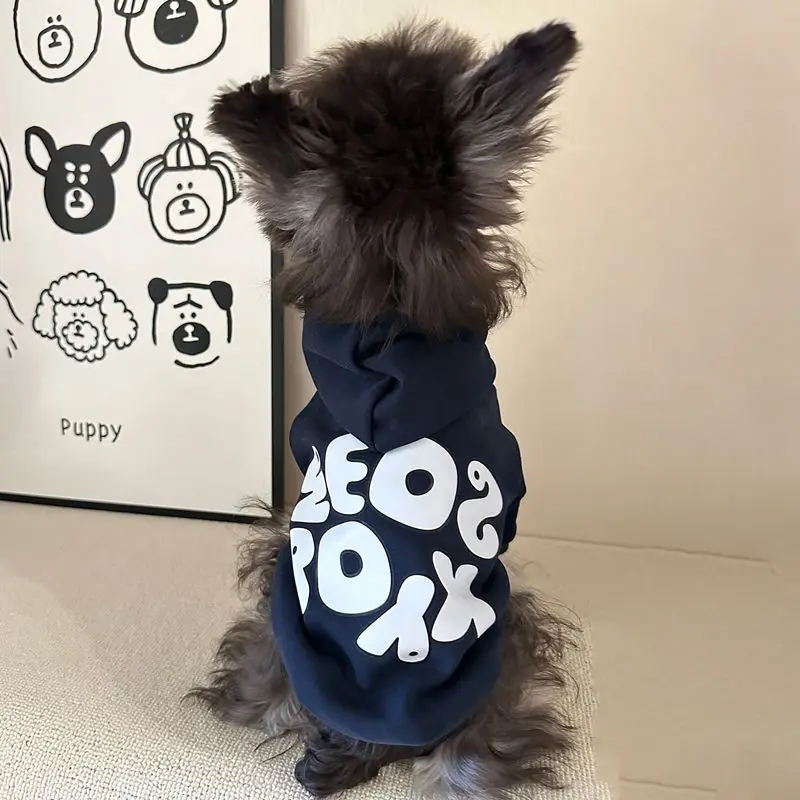 Fleece-lined Thick Sweater for Pets, Small Dog Clothing, Fashion, Autumn and Winter