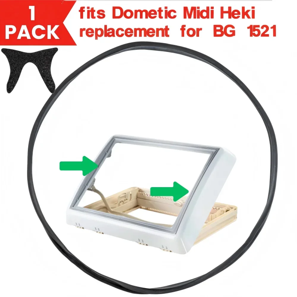Wohnwagen-Außenrahmenfensterdichtung für Dometic Midi Heki Dachfenster Dachluke Fensterdichtung BG 1521 Artikelnummer 209069 – Detail 8