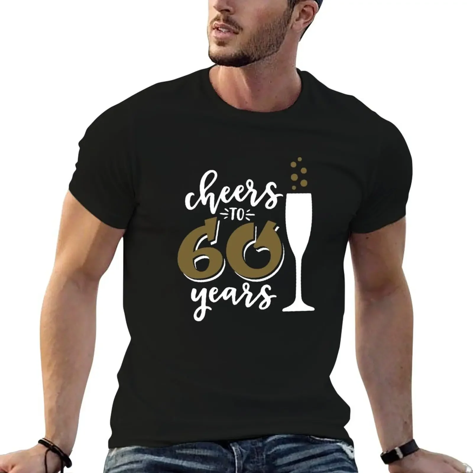 

Cheers to 60 years birthday men women Of birthday Vacation Inspiration Joy Mood T-Shirt vintage graphic tee mens fashion