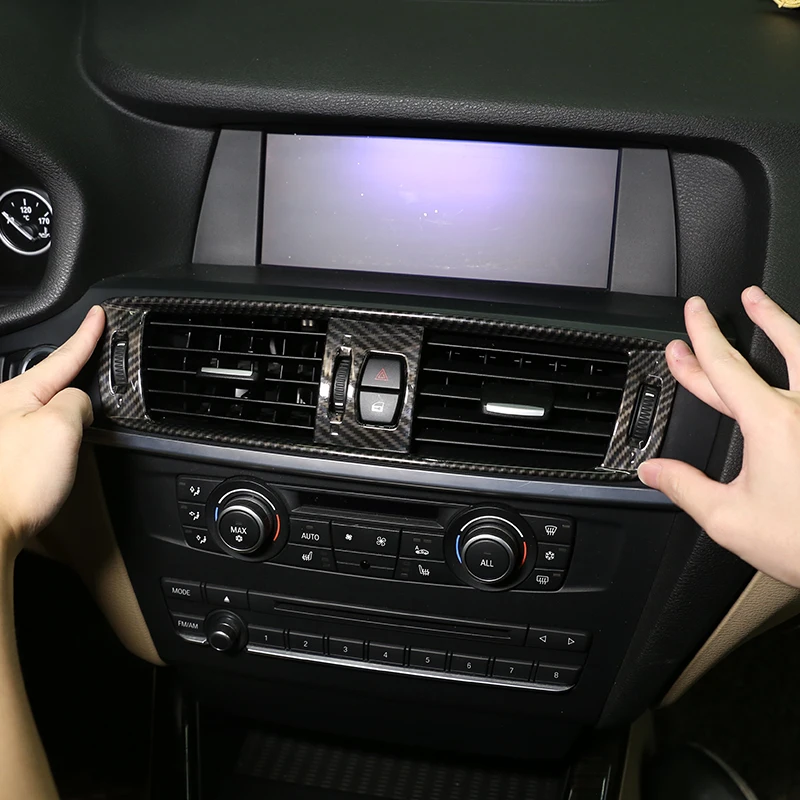 For BMW X3 F25 2011-2017 Car Interior Center Console Air Condition Air Vent Outlet Frame Cover Decor Trim Car Accessories