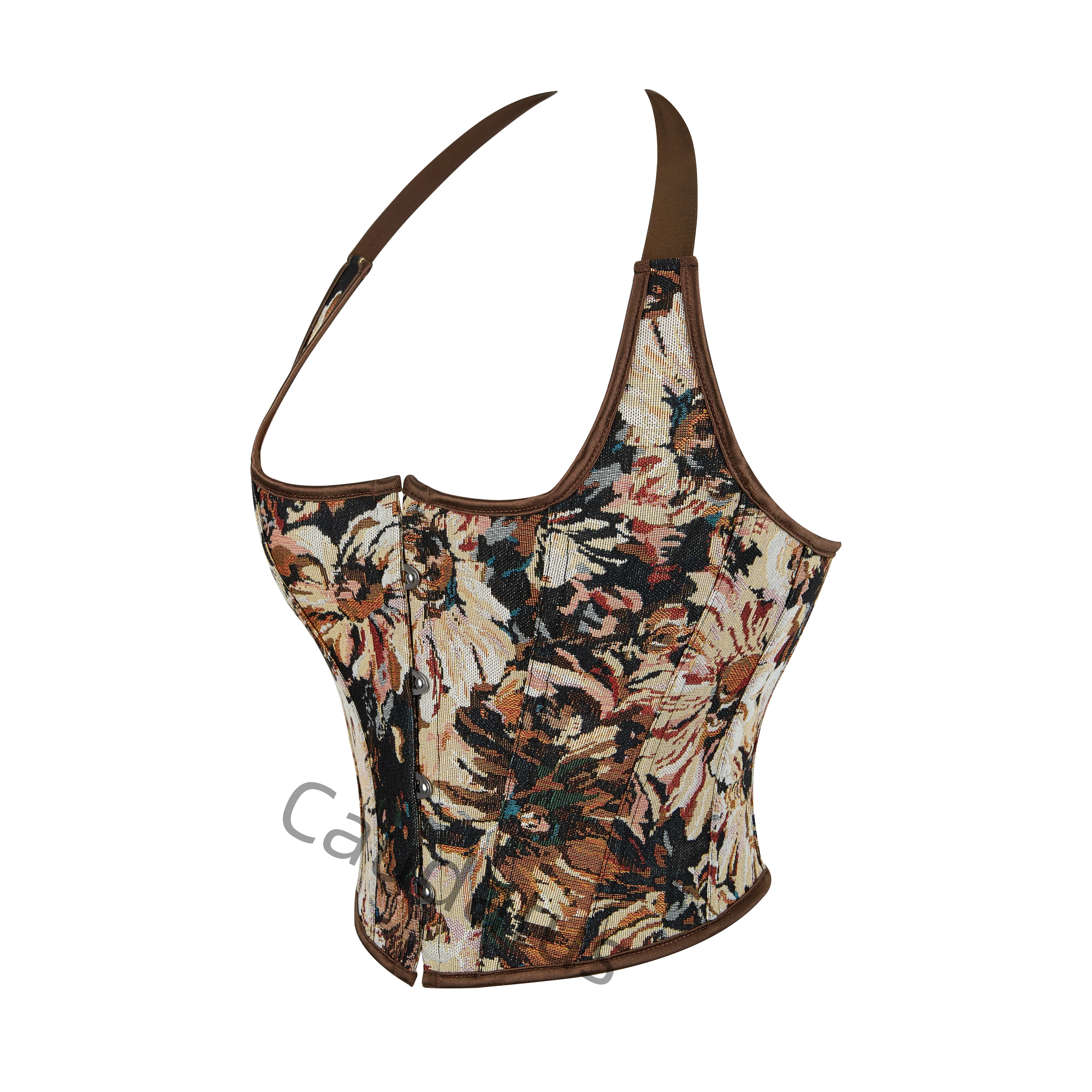 

Корсет для женщин, топ-бюстье, винтажный Ренессанс, шнуровка на талии, средневековые модные кофейные костюмы, винтажные костюмы эпохи Возрождения