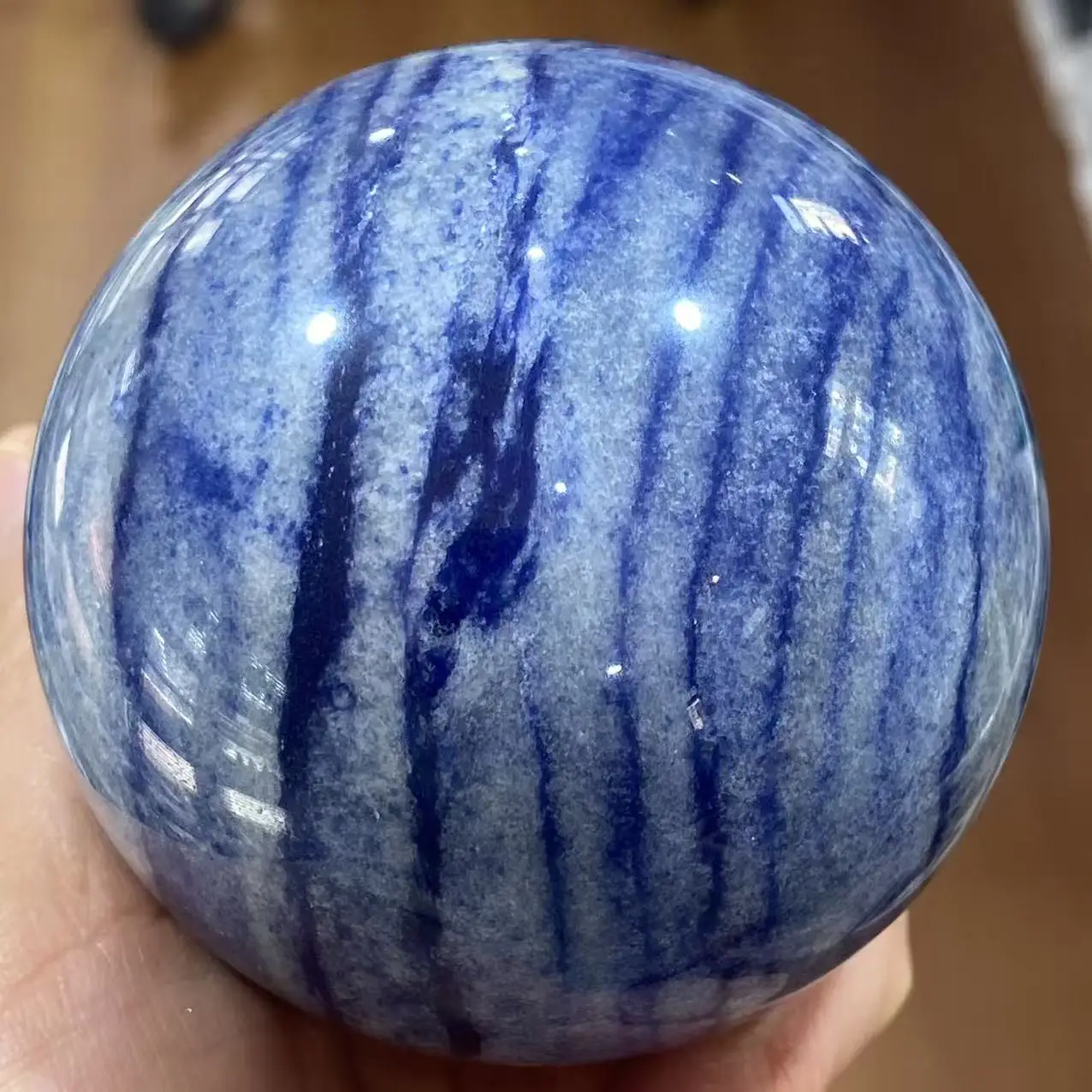 

Natural Blue Aventurine Crystal Quartz Energy Sphere, For Spiritual Healing, Home And Office Decoration, Demagnetization Divinat