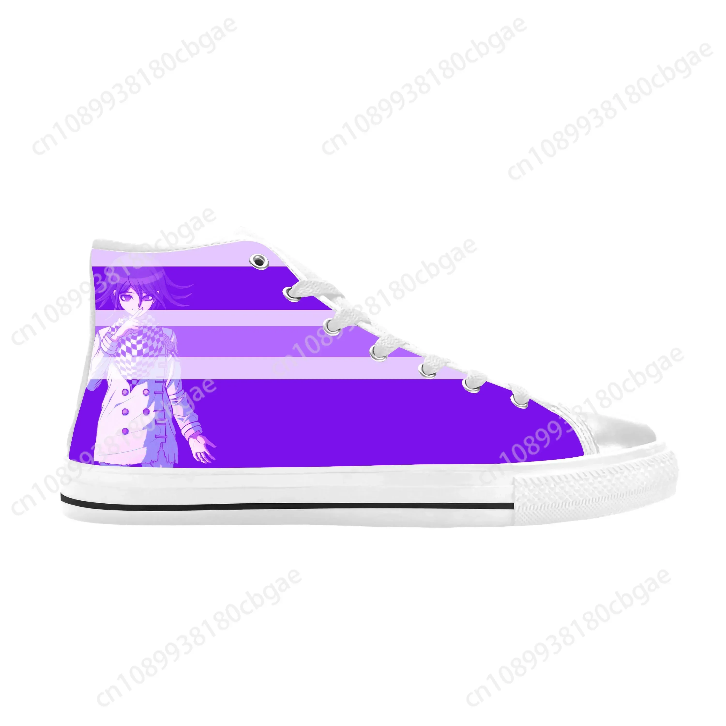 

Anime Cartoon Game Danganronpa Kokichi Oma Ouma Casual Cloth Shoes High Top Comfortable Breathable 3D Print Men Women Sneakers