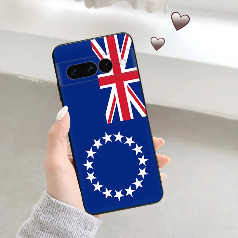 Black Matte Phone Case For Motorola Moto Edge 30 40 20 Pro G200 One Fusion Australia Congo Cook-IS Pixel 8a 7a 6a 7 8 Soft Cover