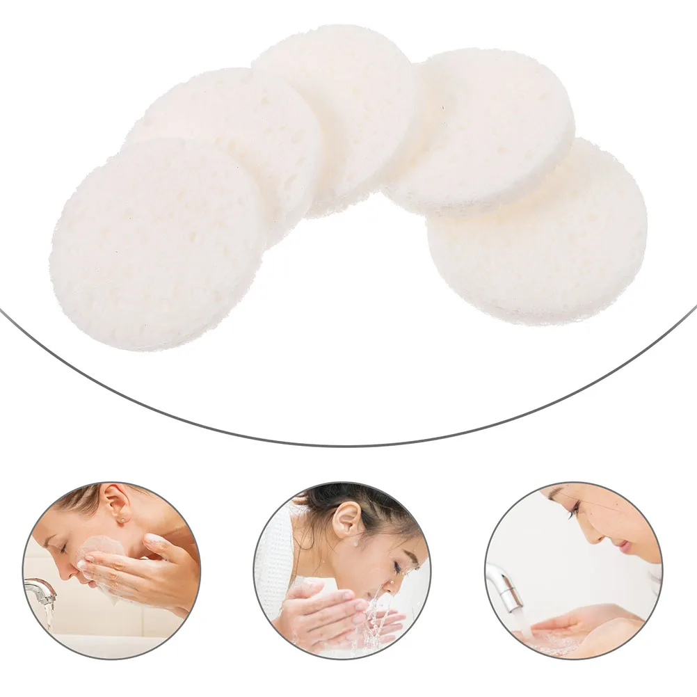 40 Uds esponja de maquillaje cómodos aplicadores de polvo redondeado herramienta de maquillaje de limpieza facial almohadilla de cosméticos esponja de lavado de cara de niña