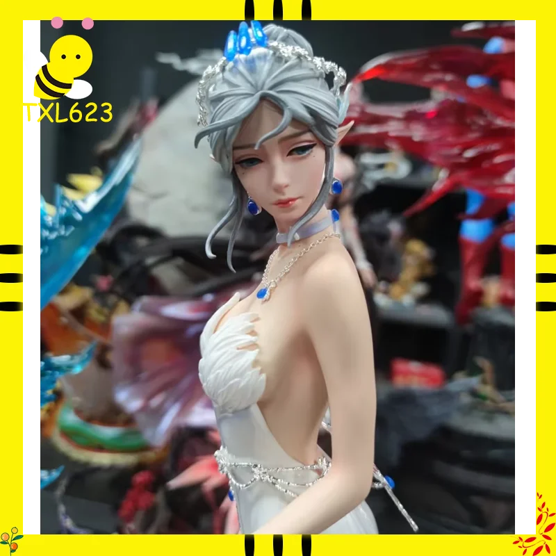 

Ghost Knife Holy Ice Princess Handmade Action Doll Ornament 30/58cm Elegant Smoke Looking Back Large Scale Collectible Gift