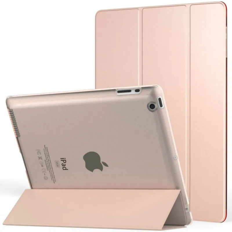 

Case For iPad 2 iPad 3 iPad 4 Cover Lightweight Smart Slim Shell Translucent Frosted Back Cover for iPad 234 Retina Display Case