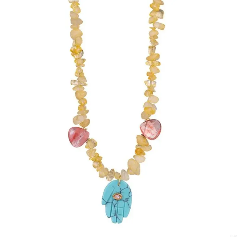Sturdy and Elegant Fatima Hand Designs Necklace with Protective Symbolism for Fashionable Individuals Casual Wear