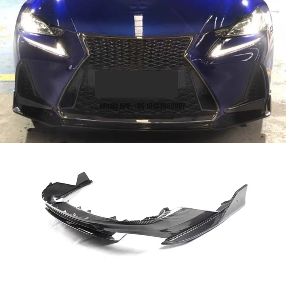 

Накладка-сплиттер на передний бампер из настоящего карбона для Lexus IS200t IS300 2013-2017, элемент обвеса, автомобильные аксессуары
