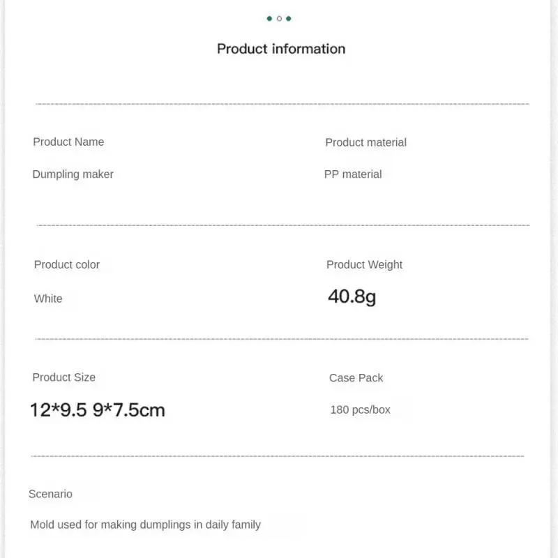 1/5PCS Food Preparation High Capacity Home Use Quick Dumpling Press Cooking Tools Innovation Kitchenware Dumpling Mold