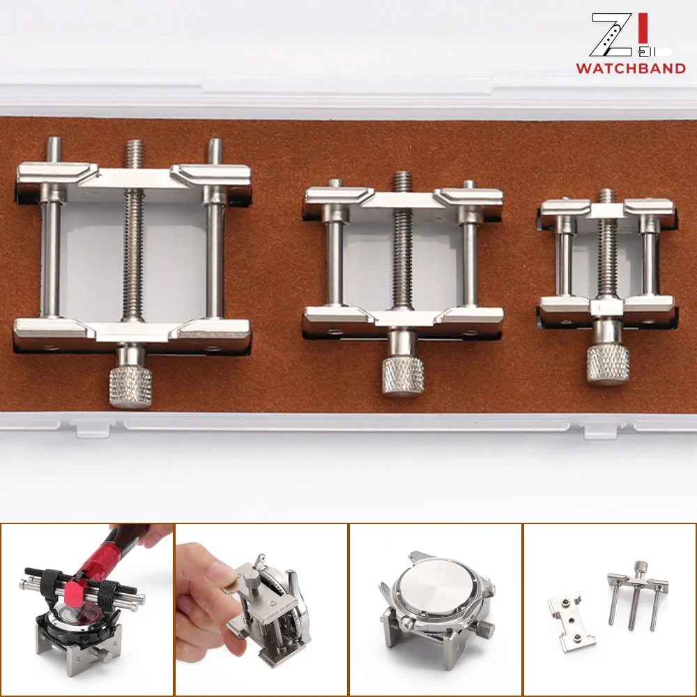 3 in 1  Watch Movement Holder Clip Base Metal Multi Function Vise Clamp Watch Repair Maintenance Tool Accessories for Watchmaker