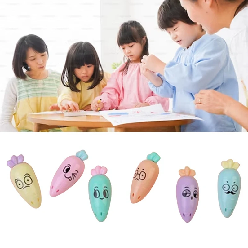 6Pcs Mini Highlighters School Markers Set Kit - Comfortable Grip Multi-Function Highlighter Pens Set