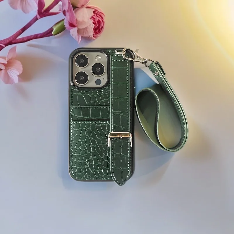 

Light Luxury Crocodile Pattern TPU Anti Drop For 15 Pro Max Phone Case Multifunctional For iPhone 16 Pro Max 15Pro 14