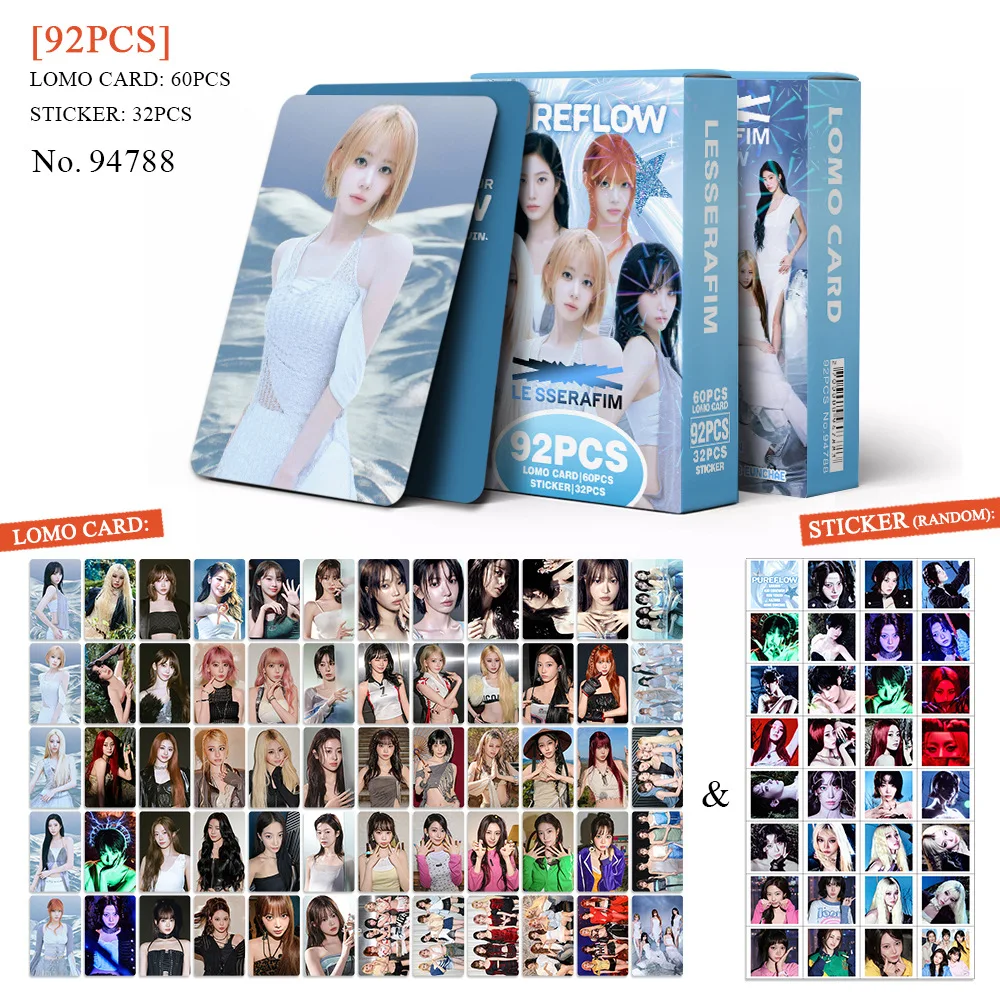 Photography Paper - 92Pcs New LESSERAFIM Album PUREFLOW Peripheral