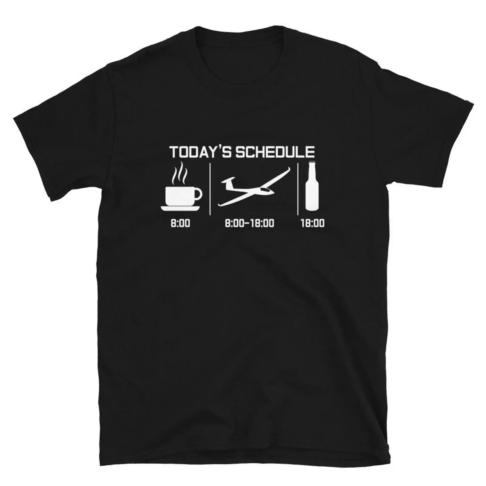 Today's Schedule Sailplane Gliding Funny T Shirt for Soaring Airplane Pilots Aeroplane Plane Lovers Casual vintage Washed