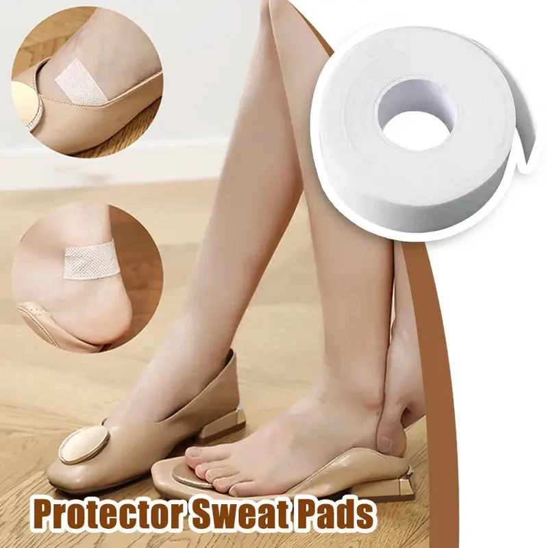 2 rolls White clothing collar protection tape，2.5cmx8m Anti-dirt and sweat-absorbing patch for shirt sleeves and collar