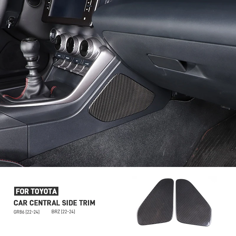 

Real Hard Carbon Fiber For Subaru BRZ Toyota GR86 2022 2023 2024 LHD RHD Car Central Control Gear Shift Side Trim Panel Sticker