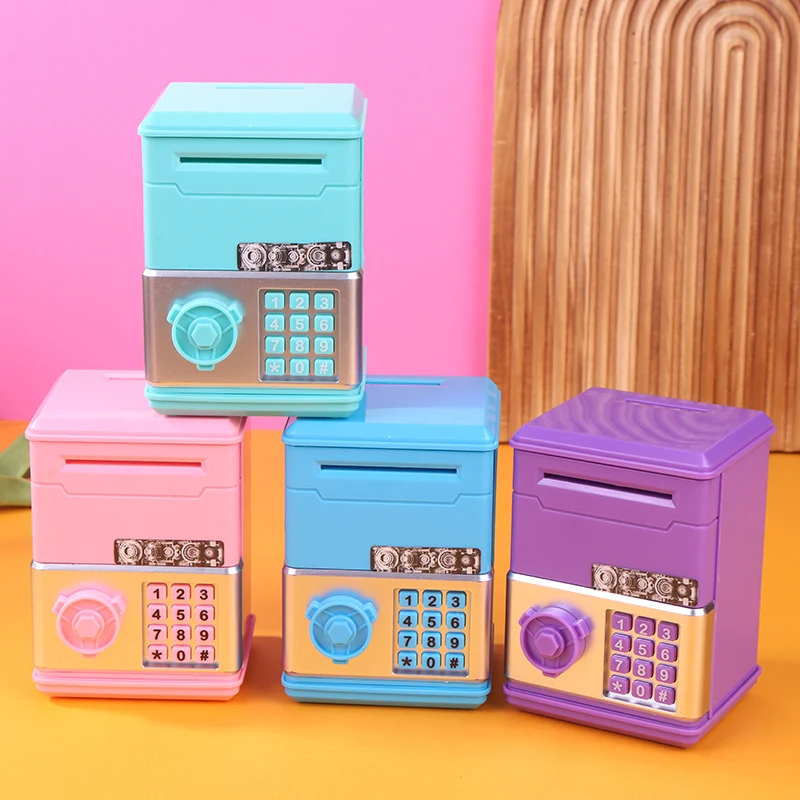 Nuevo Mini caja de dinero para ahorrar dinero con contraseña, hucha para niños, juguetes de ahorro financiero, regalo para niños y niñas