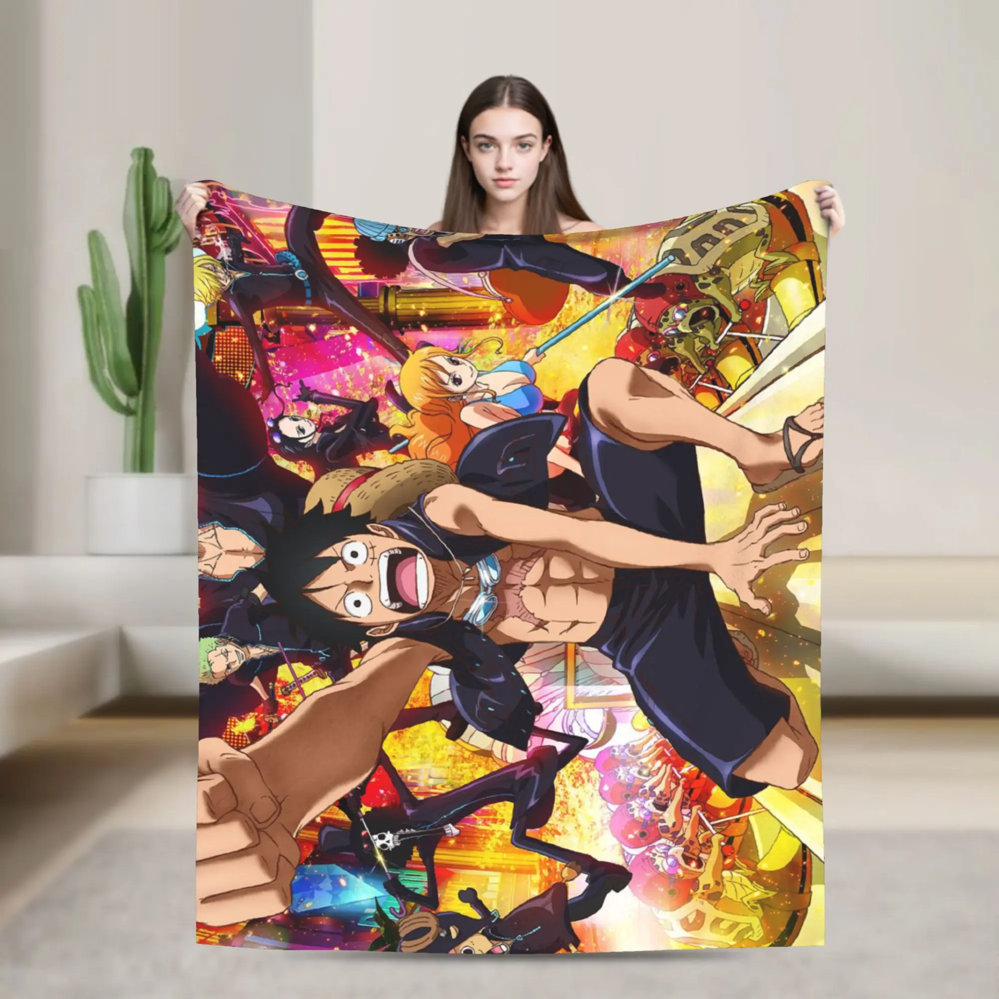 

Вязаные одеяла японского аниме, бархатное цельное японское манга, супер теплое одеяло для спальни, дивана, покрывало